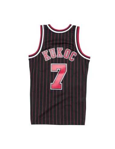 CAMISETA LEYENDA T.KUKOC 7 - CHICAGO BULLS (NEGRA/RAYAS 95-96)