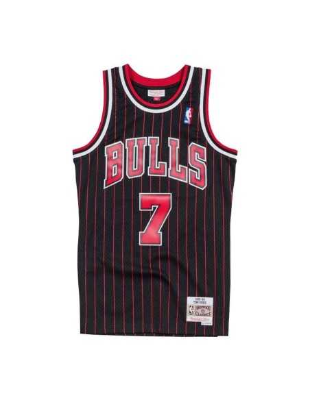 CAMISETA LEYENDA T.KUKOC 7 - CHICAGO BULLS (NEGRA/RAYAS 95-96)