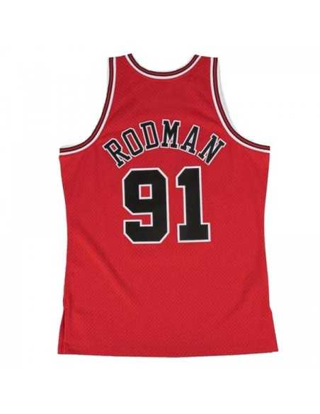 CAMISETA LEYENDA DENNIS RODMAN 91 - CHICAGO BULLS (ROJA97-98)